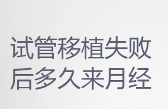 试管移植失败后不来月经的原因